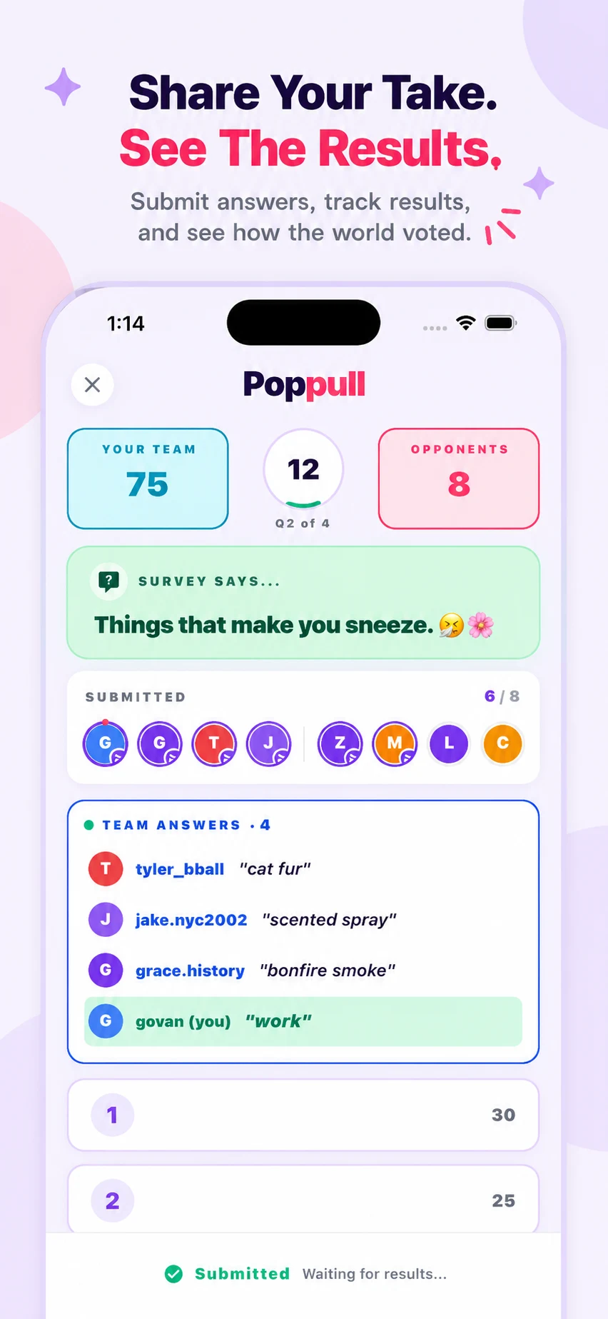 Poppull: Family Trivia Game screenshot