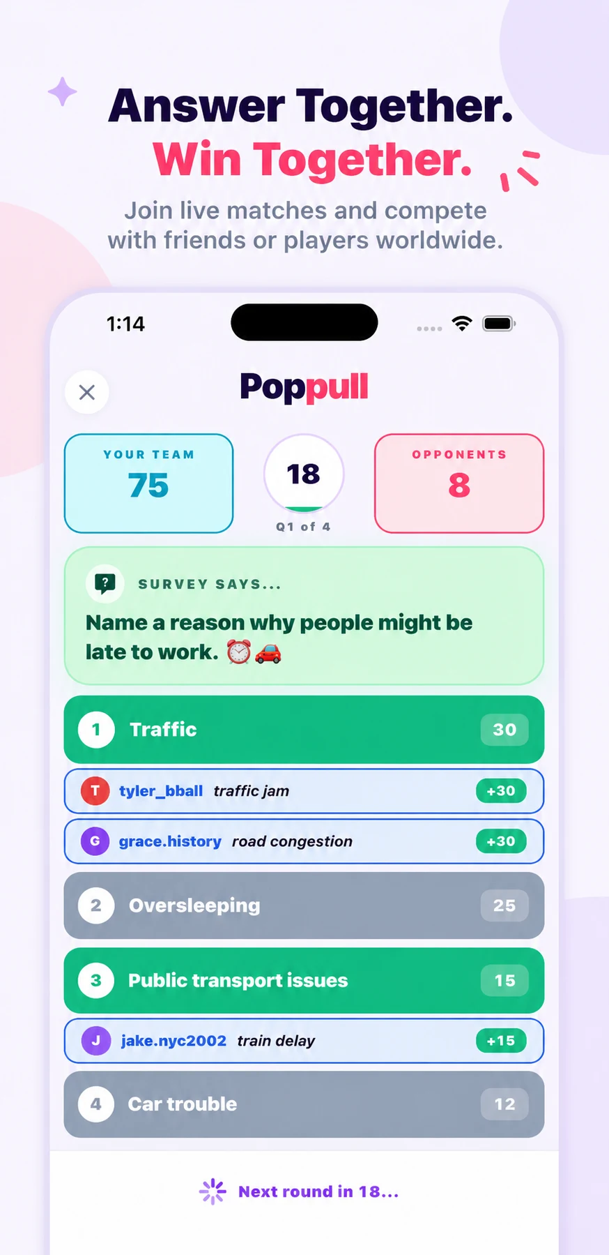 Poppull: Family Trivia Game screenshot